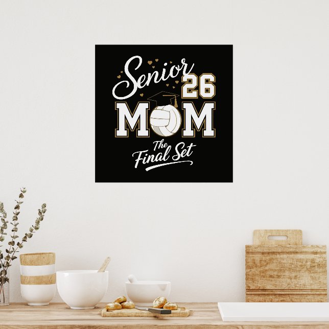 Senior Mum Class of 2026 Volleyball Poster (Kitchen)