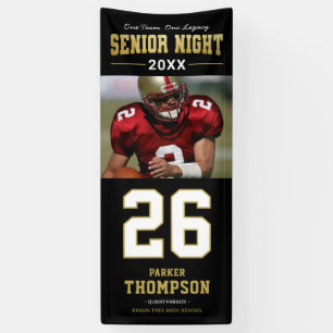 Senior Night Football Player Photo Banner