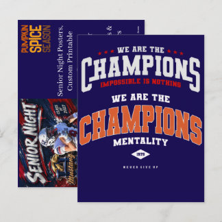 Senior Night Posters – Custom Printable Sports Holiday Postcard