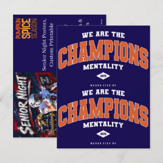 Senior Night Posters – Custom Printable Sports Holiday Postcard