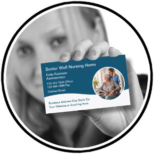 Senior Nursing Home Medical Business Cards 