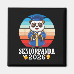 Senior Panda 2026 Cl Of Graduation Day With Diplom Magnet