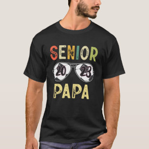 Senior Papa 2023 Cool Proud Papa Soccer Senior Gra T-Shirt