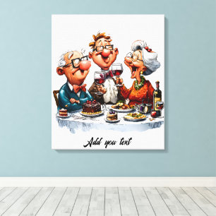 Senior Party Canvas Print