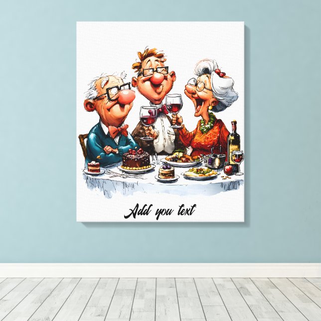 Senior Party  Canvas Print (Insitu(Wood Floor))