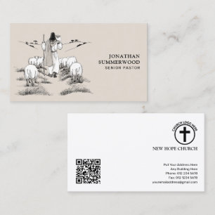 Senior Pastor Business Card Jesus the Shepherd