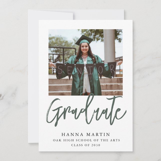 Senior Photo Graduation  Announcement (Front)