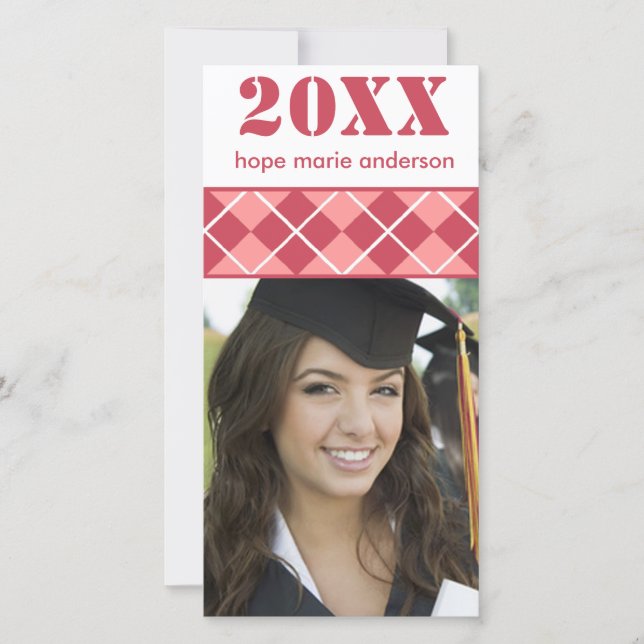 Senior Pictures Graduation Photo Card (Front)