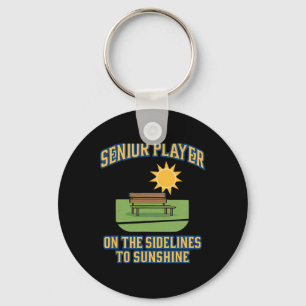 Senior Player Retirement Humor Soccer Graphic Key Ring
