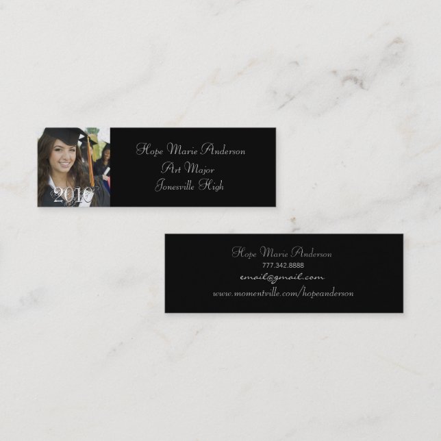 Senior Profile Card with your photos (Front/Back)