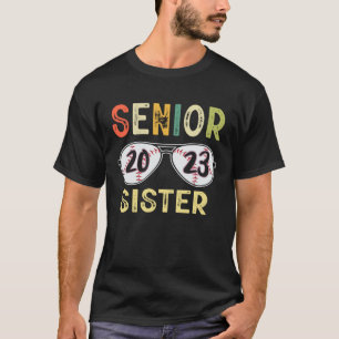 Senior Sister 2023 Cool Proud Baseball Senior Grad T-Shirt