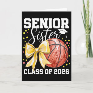 Senior Sister Cl Of 2026 Coquette Graduation Baske Card