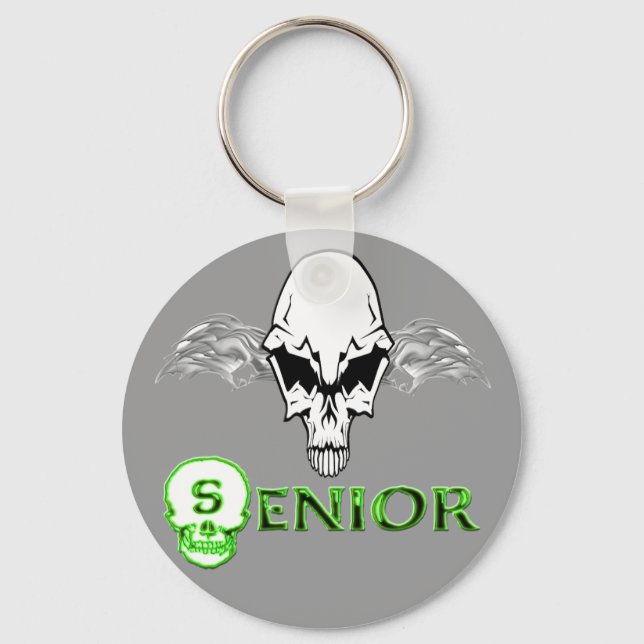 Senior - Skull Wings Key Ring (Front)