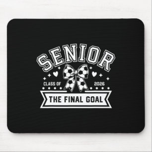 Senior Soccer Cl Of 2026 Soccer Coquette Bow Final Mouse Pad