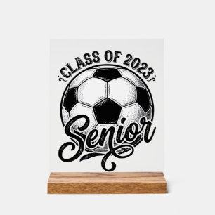 Senior Soccer Class of 2023 Vintage Graduation Shi Acrylic Sign
