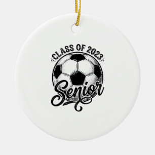Senior Soccer Class of 2023 Vintage Graduation Shi Ceramic Tree Decoration