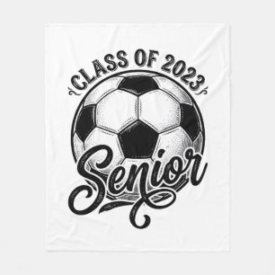 Senior Soccer Class of 2023 Vintage Graduation Shi Fleece Blanket