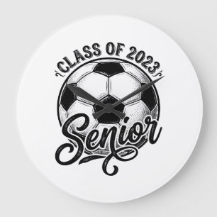 Senior Soccer Class of 2023 Vintage Graduation Shi Large Clock