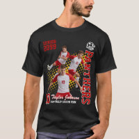 Senior Soccer Player Custom Photo Collage Red