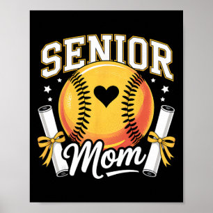 Senior Softball Mum 2026 Grad Funny Softball Mum G Poster