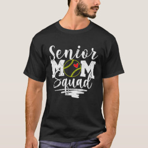 Senior Softball Mum Squad Game Day Vibes Mother s T-Shirt