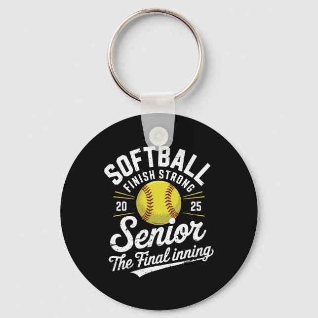 Senior Softll 2025 The Final Inning _1  Key Ring (Front)