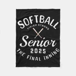 Senior Softll 2025 The Final Inning Fleece Blanket