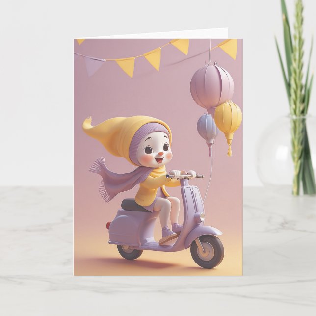 Senior Speedster's Birthday Card (Front)