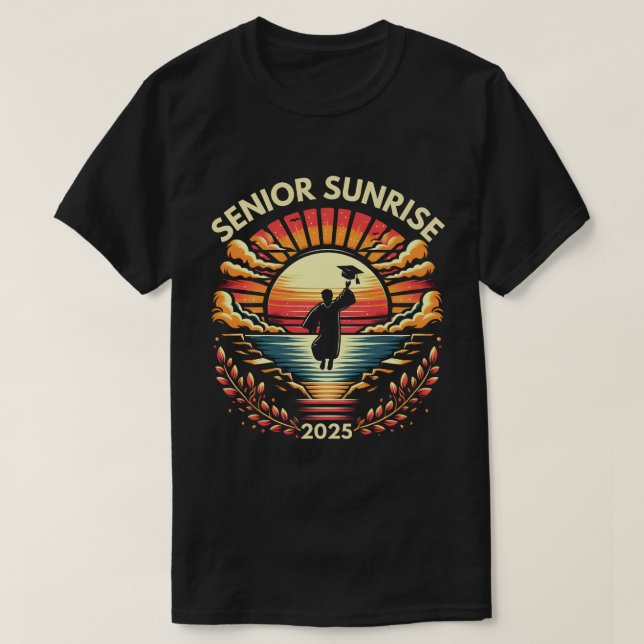Senior Sunrise 2025 Graduation Day Celebration Tee (Design Front)
