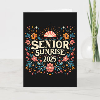 Senior Sunrise 2025 High School Vintage Wild Flowe Card