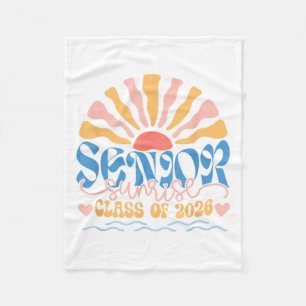 Senior Sunrise 2026 Boho Colourful High School Jen Fleece Blanket