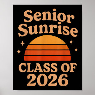 Senior Sunrise 2026 High School 12th Twelfth Grade Poster