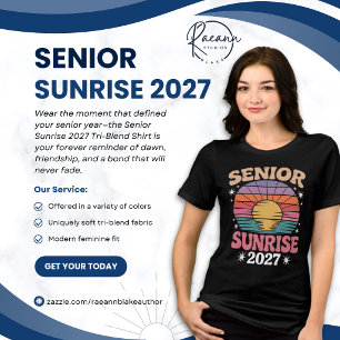 Senior Sunrise 2027 Ladies Tri-Blend Shirt