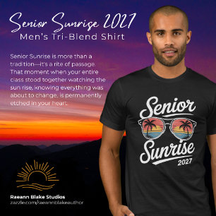 Senior Sunrise 2027 Men's Tri-Blend Shirt