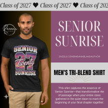 Senior Sunrise 2027 Men's Tri-Blend Shirt