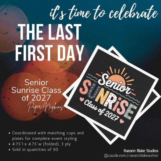 Senior Sunrise 2027 Paper Napkins (Creator Uploaded)