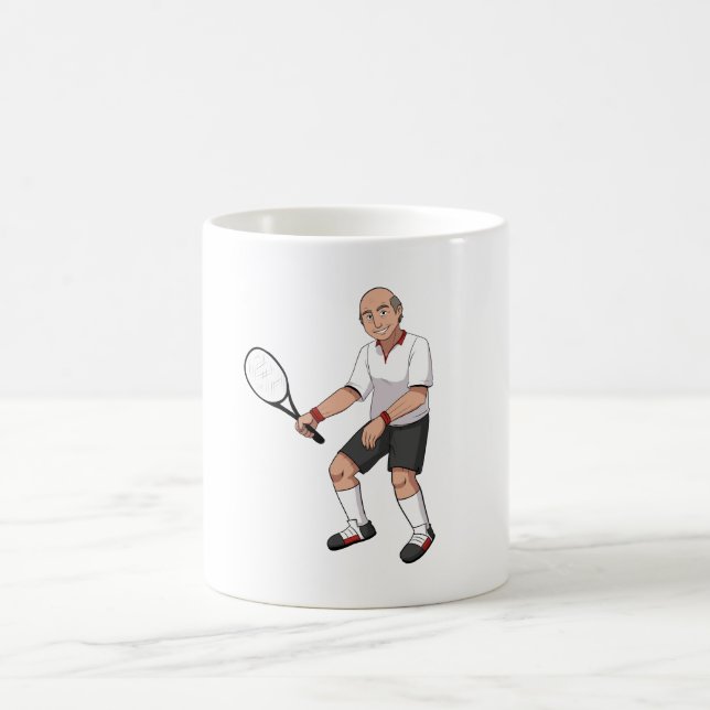 Senior Tennis Player Coffee Mug (Center)