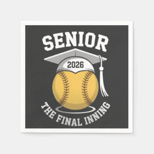 Senior The Final Inning 2026 Softball Graduation  Napkin