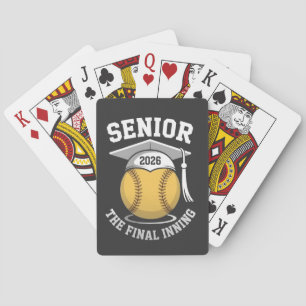 Senior The Final Inning 2026 Softball Graduation Playing Cards