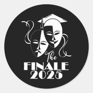Senior Theatre Drama Cl Of 2025 Theatre Graduation Classic Round Sticker