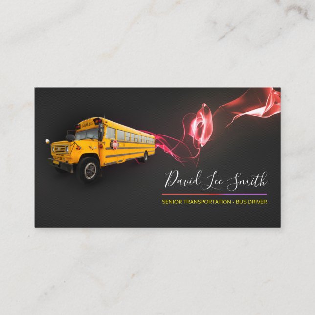 Senior Transportation / Bus driver Business Card (Front)