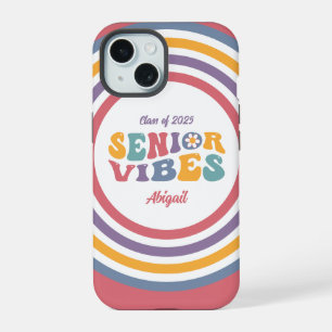 Senior Vibes Groovy Class of 2026 Grad iPhone 15 Case