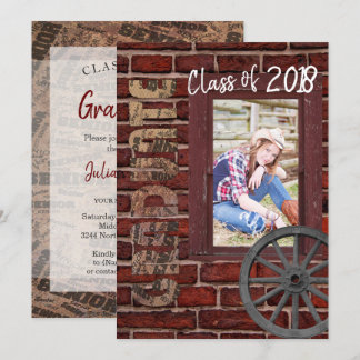 Senior Vintage Photo Graduation Invitation