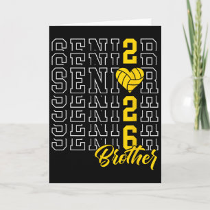 Senior Volleyball Brother Graduation Cl Of 2026 Se Card
