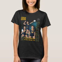 Senior Volleyball Player Custom Photo Collage Blue