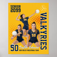Senior Volleyball Player Custom Photo Sports