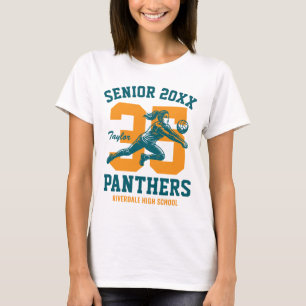 Senior Volleyball Team Custom Sports Game Day T-Shirt