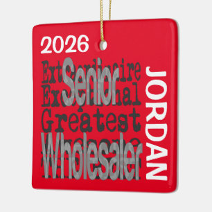 Senior Wholesaler Extraordinaire CUSTOM Ceramic Ornament
