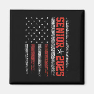 Senior Year 2025 American Flag Usa Graduation Cl O Magnet
