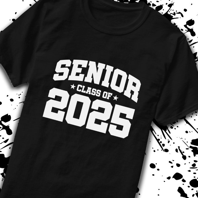Senior Year 2025 School Graduation - Class of 2025 T-Shirt (Count down to graduation with our classic, commemorative Senior Class of 2025 t-shirt! -Teemixer)
